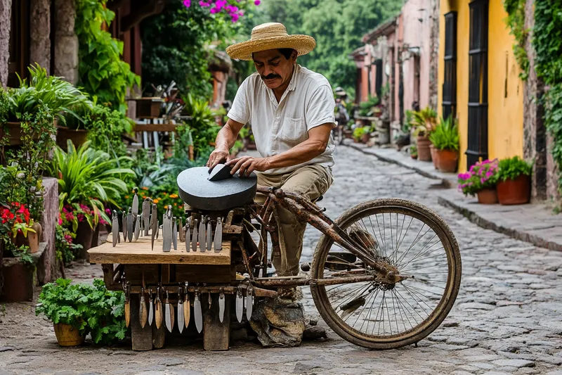 como hacer una bicicleta para afilar cuchillos