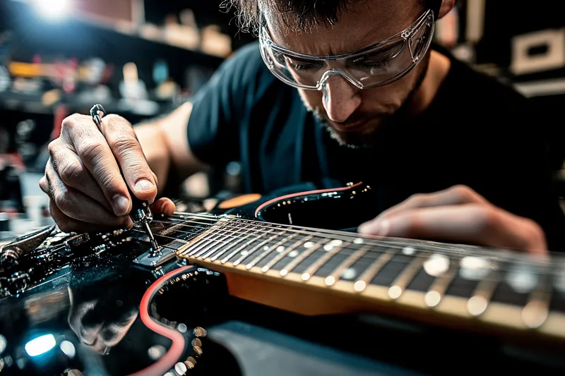 como limar trastes de guitarra electrica